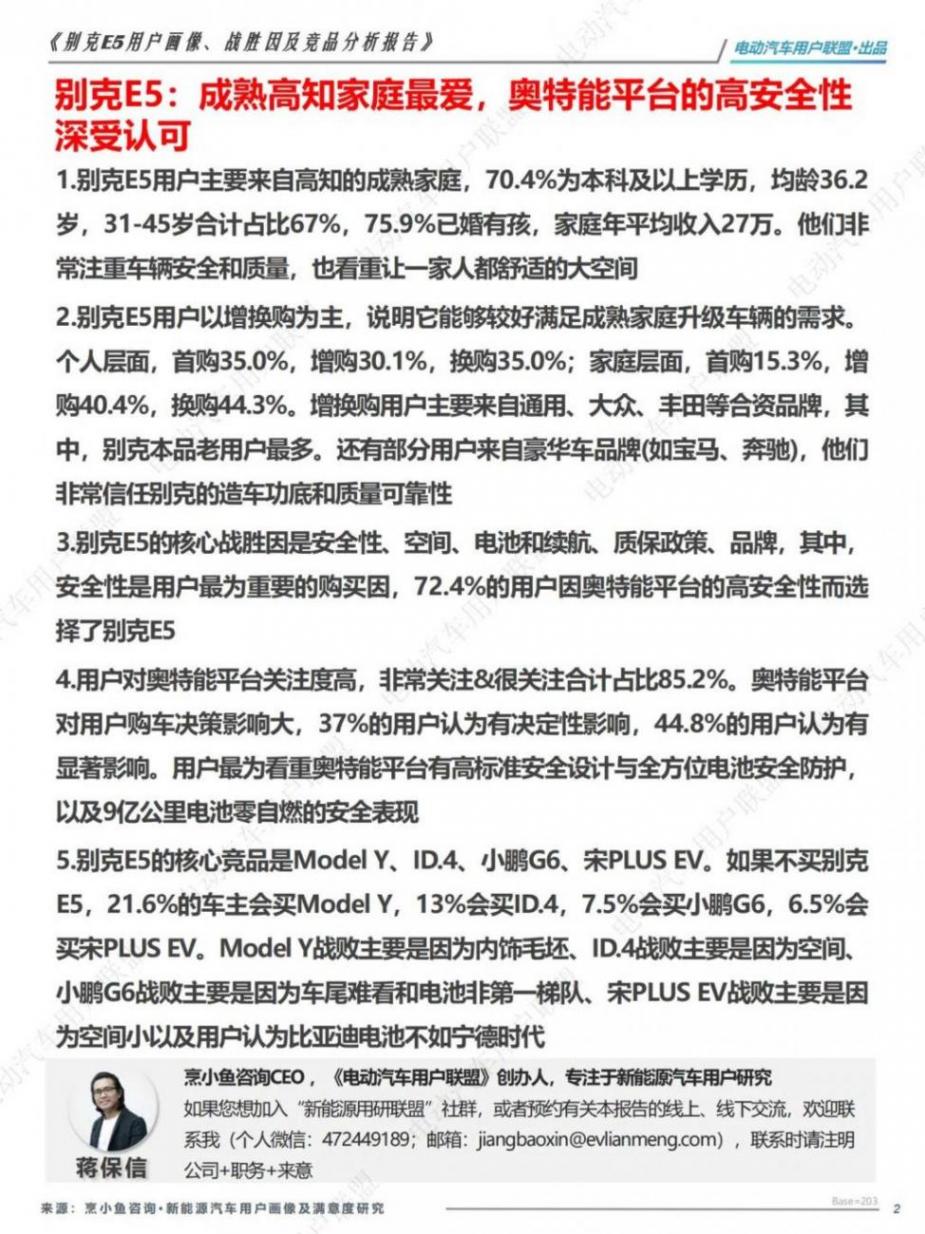 調(diào)研報告:哪些人在買別克純電E5?為啥會放棄ModelY和宋PLUS?